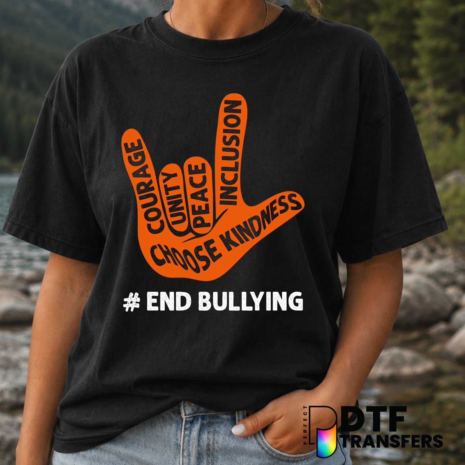 Choose Kindness End Bullying – Anti-Bullying DTF Transfer (view 1 of 2) – by Perfect DTF Transfers – Premade DTF Transfers...