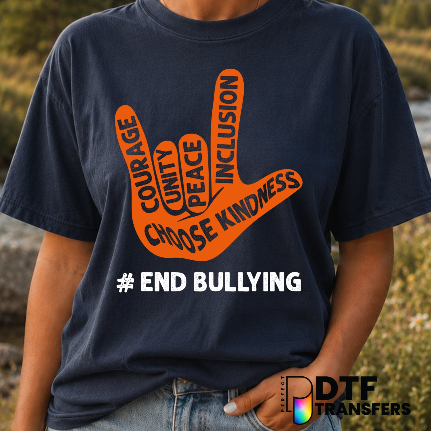 Choose Kindness End Bullying – Anti-Bullying DTF Transfer (view 2 of 2) – by Perfect DTF Transfers – Premade DTF Transfers...