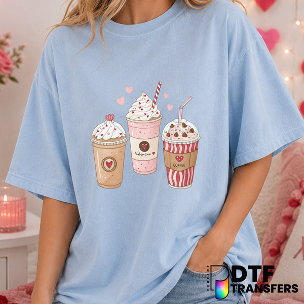 Coffee Lovers – Valentine's Day DTF Transfer (view 1 of 2) – by Perfect DTF Transfers – Premade DTF Transfers – Valentine'...