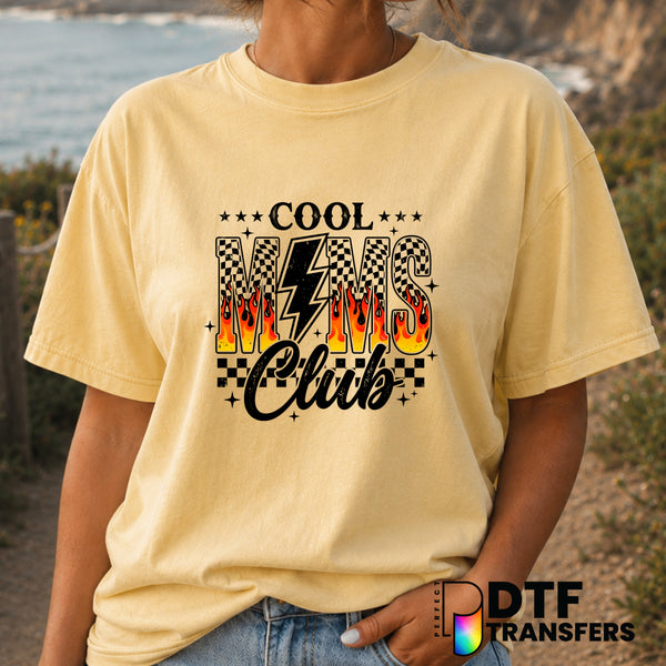 Cool Mom's Club – Mother's Day DTF Transfer (view 1 of 2) – by Perfect DTF Transfers – Premade DTF Transfers – Mother's Da...