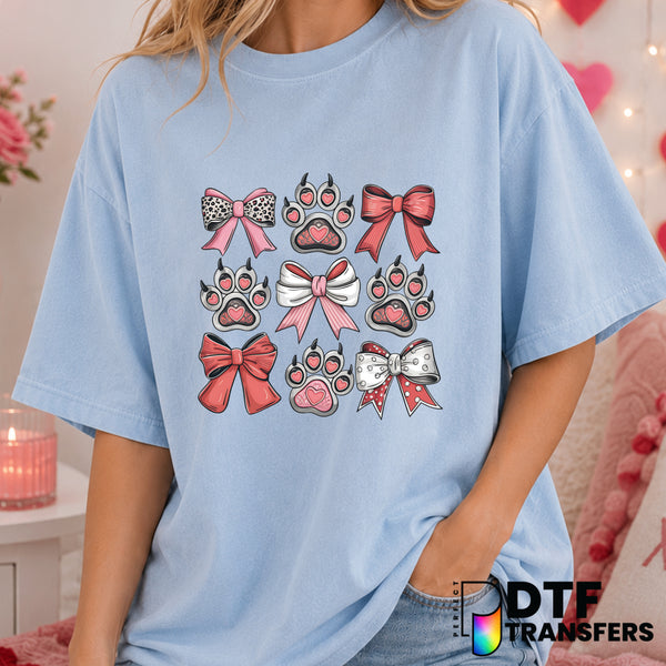 Coquette Paw Dog Mom Collage Valentine's Day DTF Transfer (view 1 of 2) – by Perfect DTF Transfers – Premade DTF Transfers...