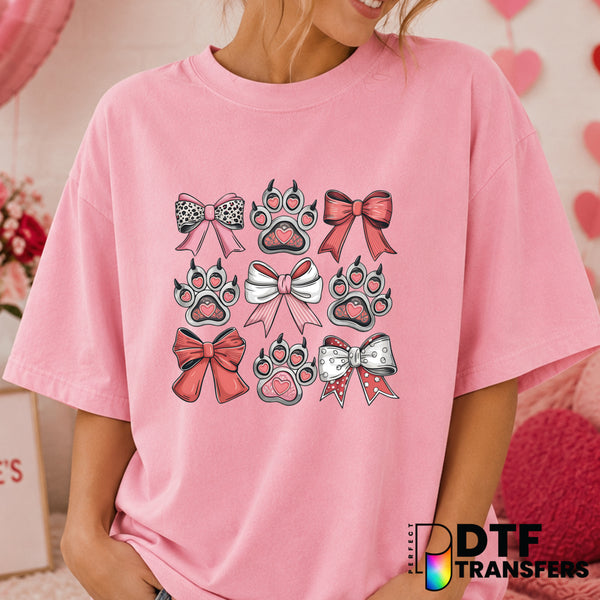 Coquette Paw Dog Mom Collage Valentine's Day DTF Transfer (view 2 of 2) – by Perfect DTF Transfers – Premade DTF Transfers...