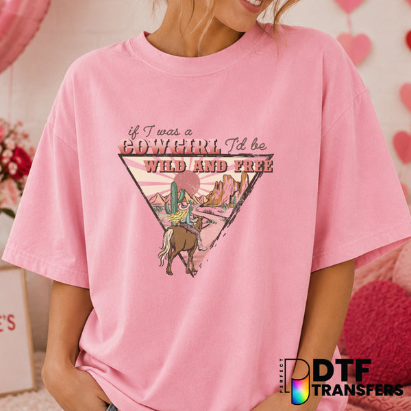 Cowgirl Wild & Free Valentine's Day Western – Valentine's Day DTF Transfer (view 2 of 2) – by Perfect DTF Transfers – Prem...