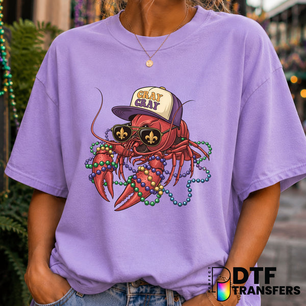 Cray Cray Mardi Gras – DTF Transfer (view 2 of 2) – by Perfect DTF Transfers – Premade DTF Transfers – Mardi Gras, Festival