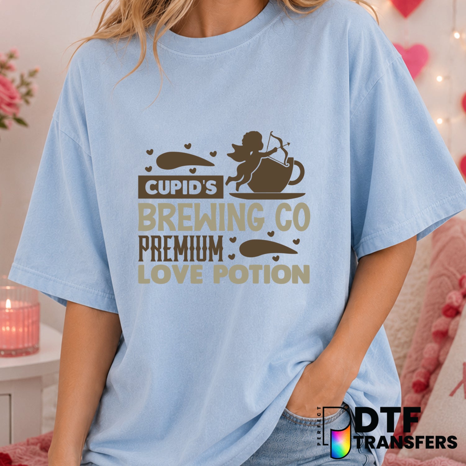 Cupid's Brewing Company Valentine's Day – DTF Transfer (view 2 of 2) – by Perfect DTF Transfers – Premade DTF Transfers –...