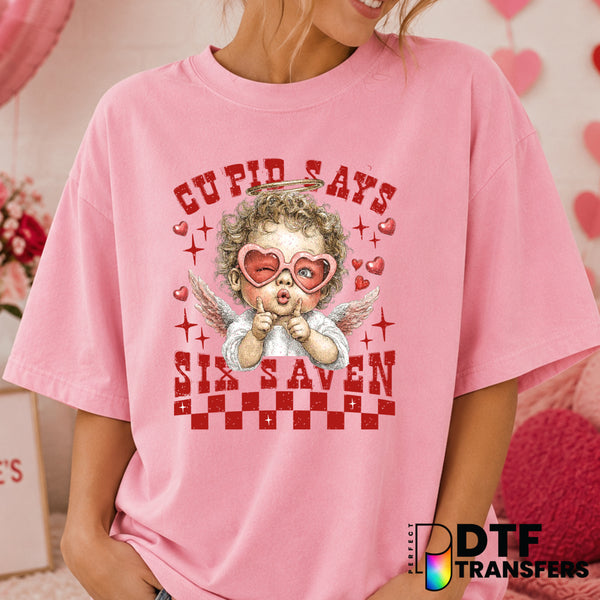Cupid Says – Valentine's Day DTF Transfer (view 1 of 2) – by Perfect DTF Transfers – Premade DTF Transfers – Valentine's D...