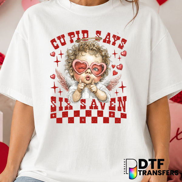 Cupid Says – Valentine's Day DTF Transfer (view 2 of 2) – by Perfect DTF Transfers – Premade DTF Transfers – Valentine's D...