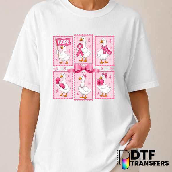 Cute Silly Goose – Cancer Awareness DTF Transfer (view 1 of 2) – by Perfect DTF Transfers – Premade DTF Transfers – Cancer...