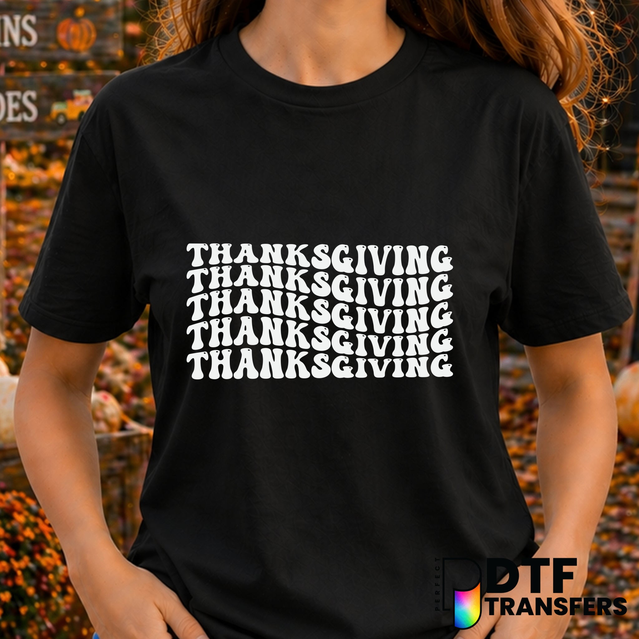 Grateful Blessed Thankful – Thanksgiving DTF Transfer