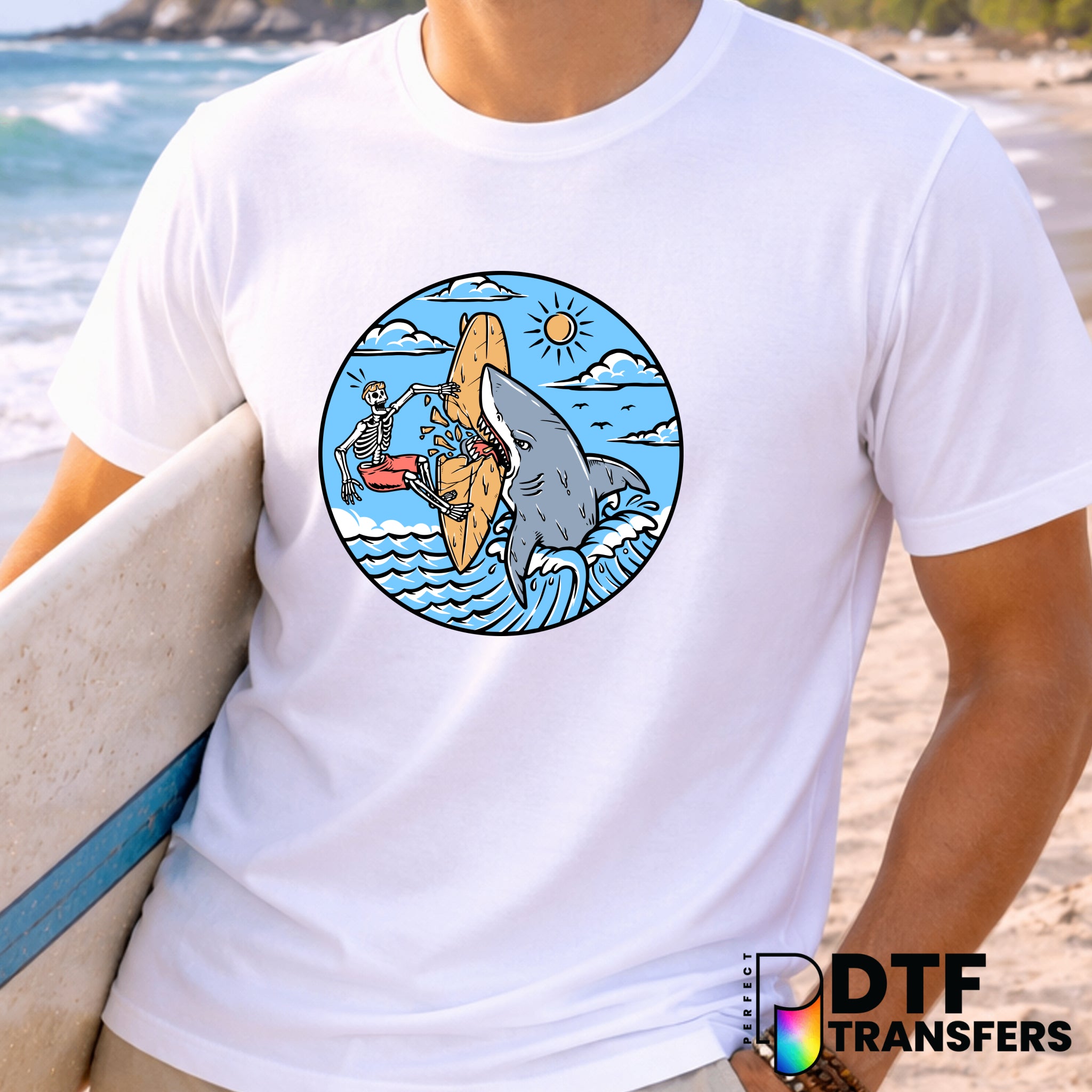 SUMMER WAVES – Surfing DTF Transfer