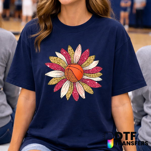 Sunflower Leopard Basketball – Basketball DTF Transfer