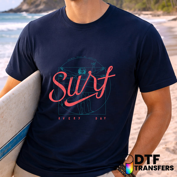 Surfer Wave – Surfing DTF Transfer