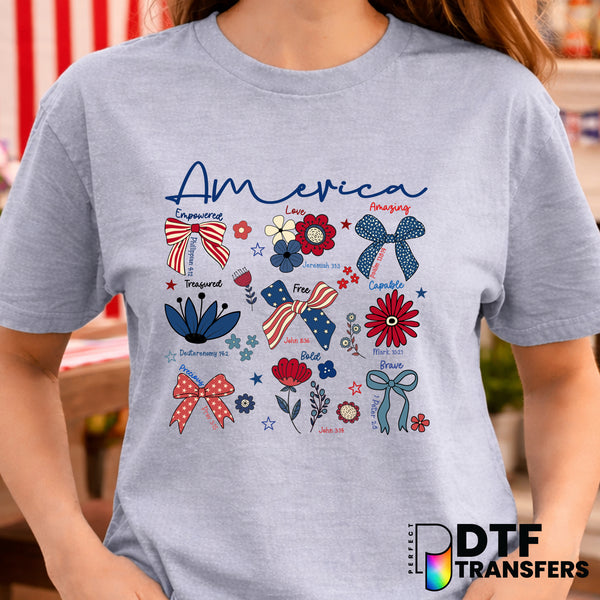 God Bless America – Fourth of July DTF Transfer