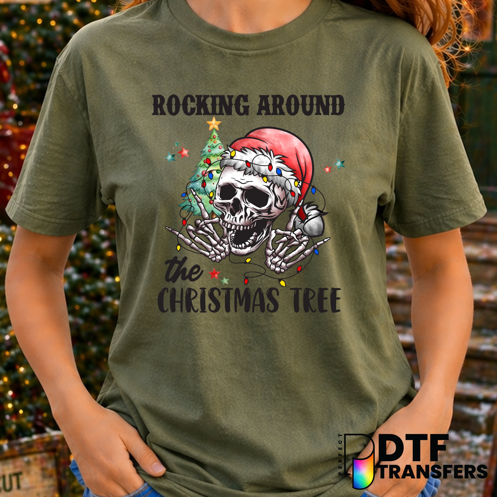 Rocking Around the Christmas Tree – Christmas DTF Transfer