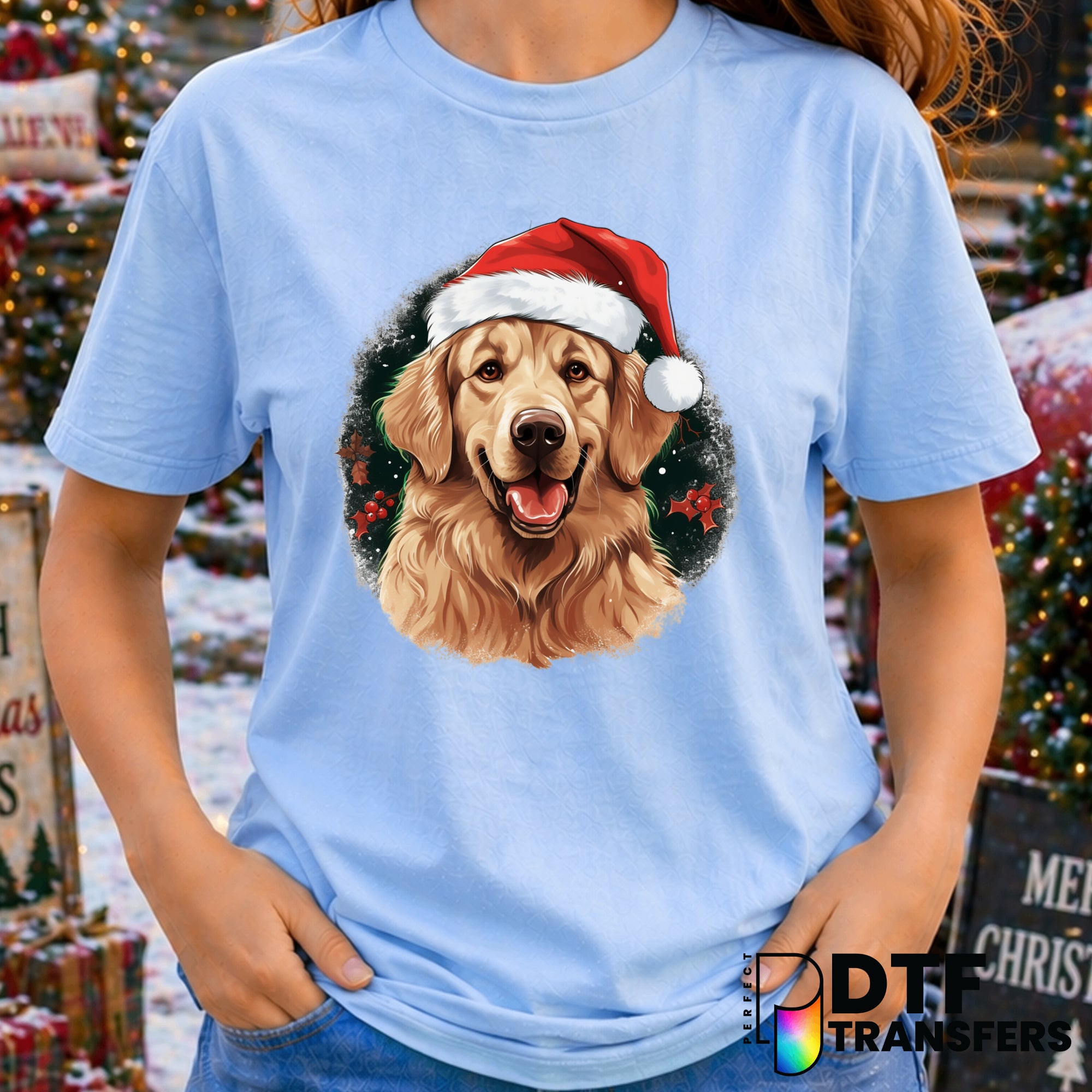 Christmas Dog Mom – Christmas DTF Transfer