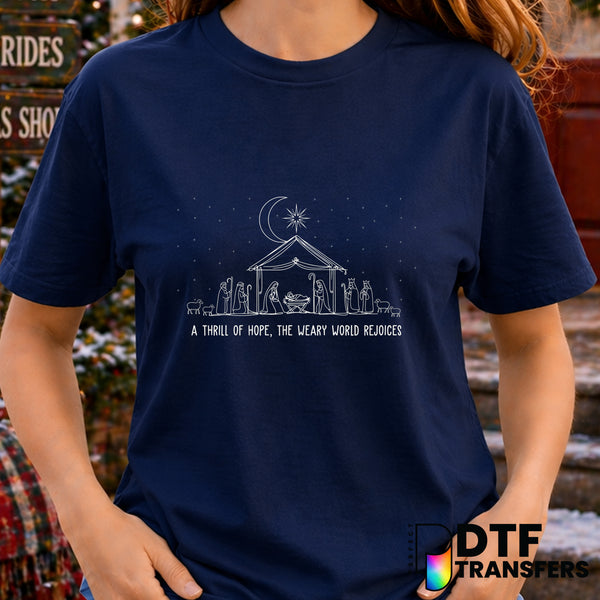 Thrill of Hope Weary World Rejoices – Christmas DTF Transfer
