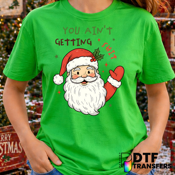 You Ain't Getting Shit – Christmas DTF Transfer
