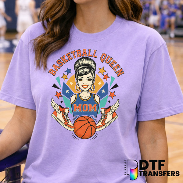 BASKETBALL QUEEN MOM – Basketball DTF Transfer
