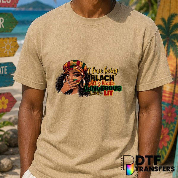 I Love Being Black – Black History Month DTF Transfer