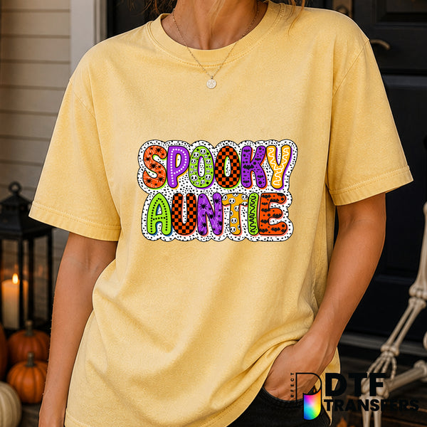 SPOOKY AUNTIE – Halloween DTF Transfer