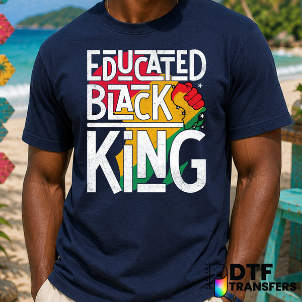 Educated Black King – Black History Month DTF Transfer
