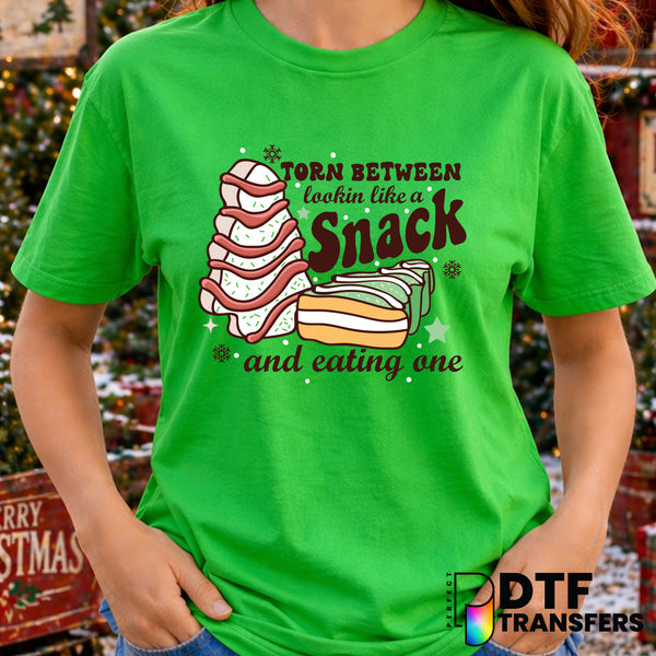 Torn Between Looking Like a Snack and Eating one Funny Christmas Cake – Christmas DTF Transfer