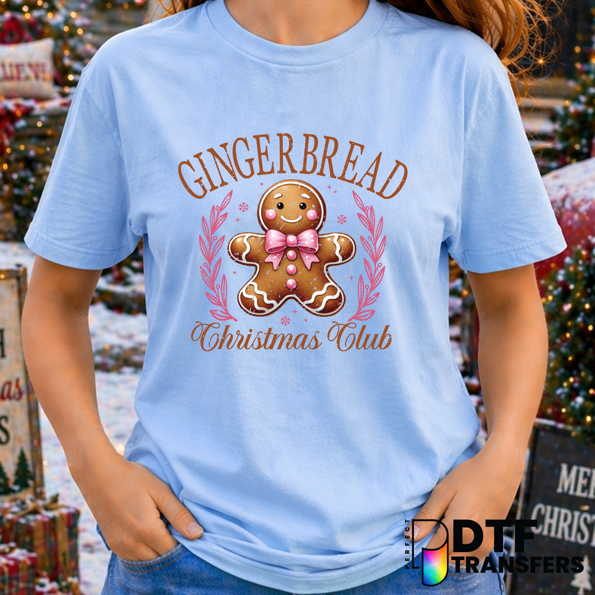 Gingerbread Christmas Club – Christmas DTF Transfer