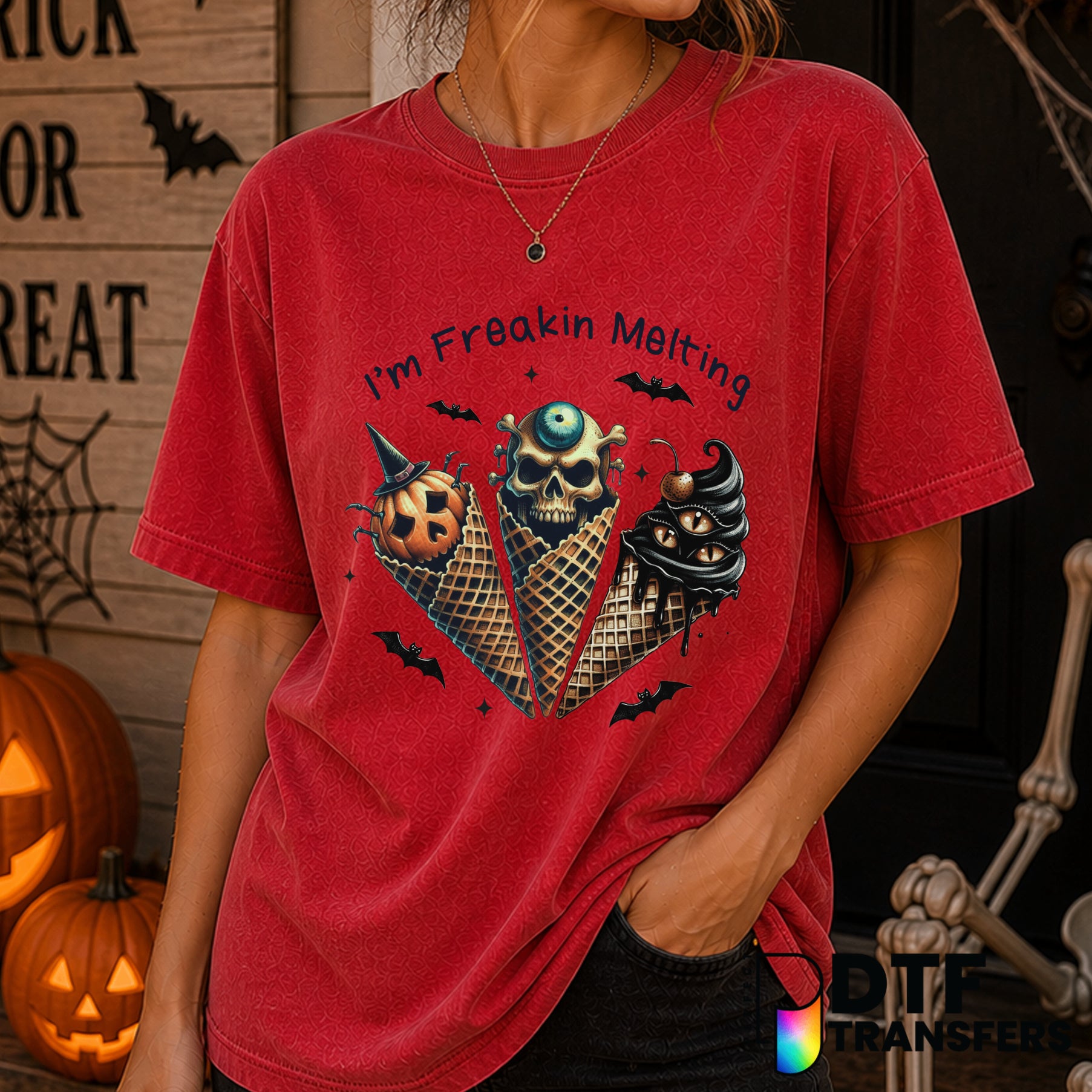 I'm Freaking Melting Halloween Ice Cream – DTF Transfer