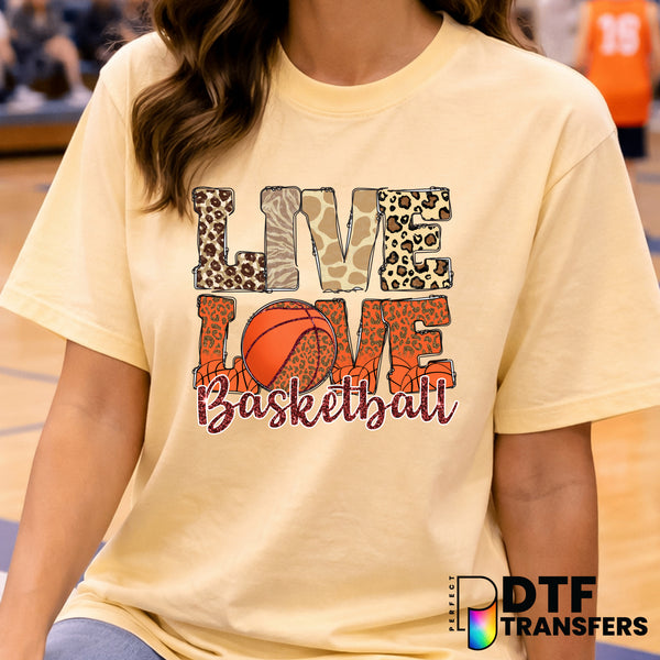LIVE LOVE BASKETBALL – Basketball DTF Transfer