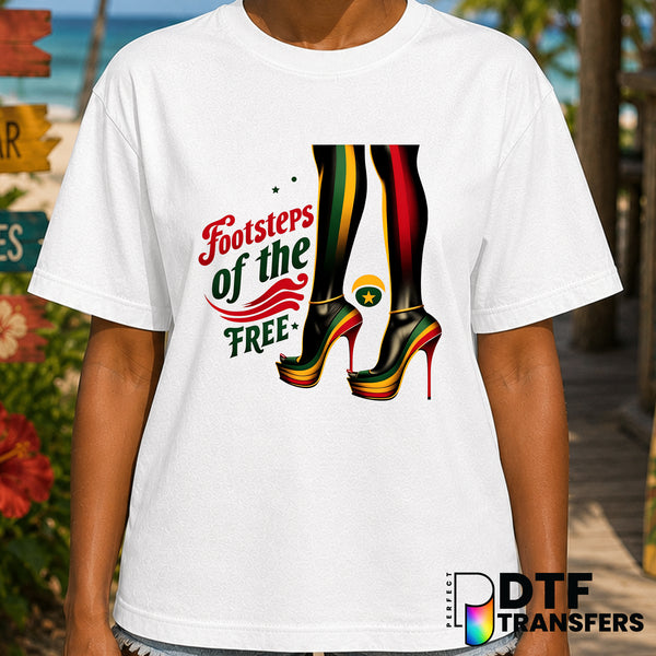 Footsteps of the Free – Black History Month DTF Transfer