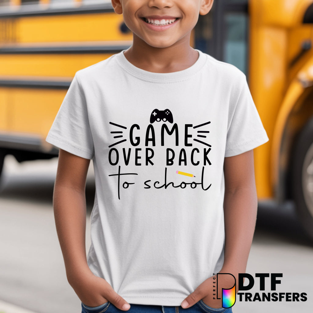 GAME OVER BACK TO SCHOOL – Teacher DTF Transfer