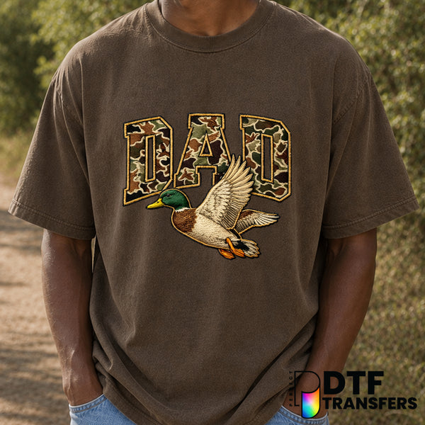 Dad Camo Duck Hunting – Father's Day DTF Transfer (view 1 of 2) – by Perfect DTF Transfers – Premade DTF Transfers – Fathe...