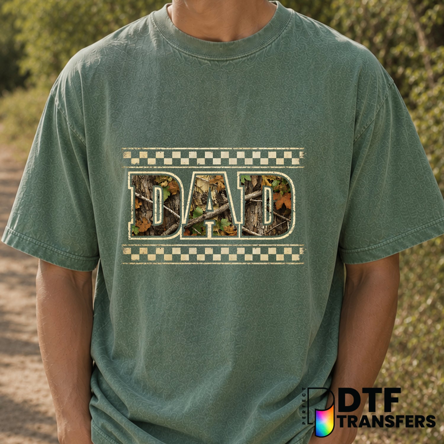 DAD Camo Hunting – Father's Day DTF Transfer (view 2 of 2) – by Perfect DTF Transfers – Premade DTF Transfers – Father's D...