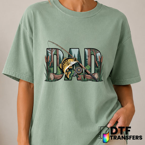 DAD Fishing – Fishing DTF Transfer (view 2 of 2) – by Perfect DTF Transfers – Premade DTF Transfers – Fishing, Outdoor