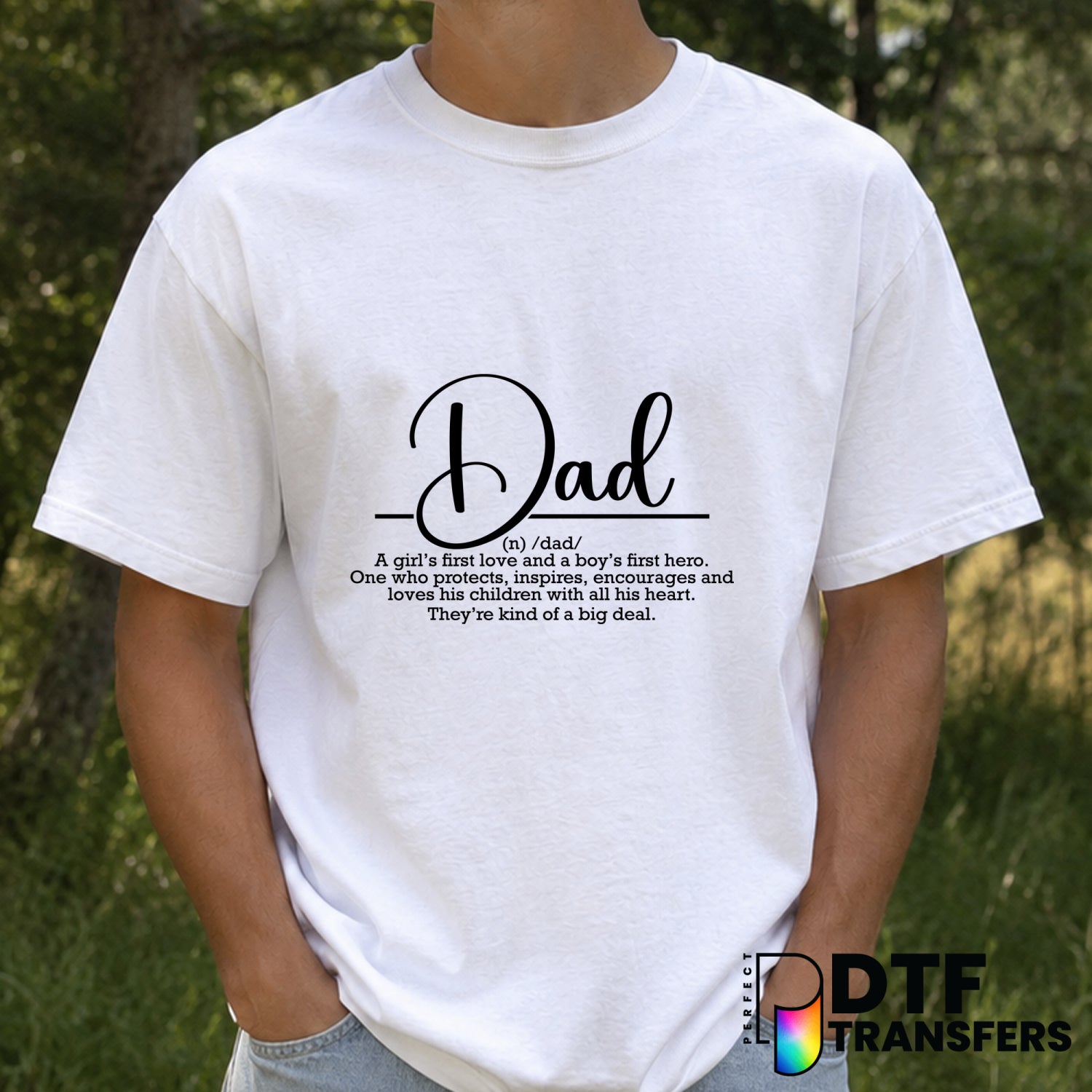 Dad Noun Definition – Father's Day DTF Transfer (view 2 of 2) – by Perfect DTF Transfers – Premade DTF Transfers – Father'...
