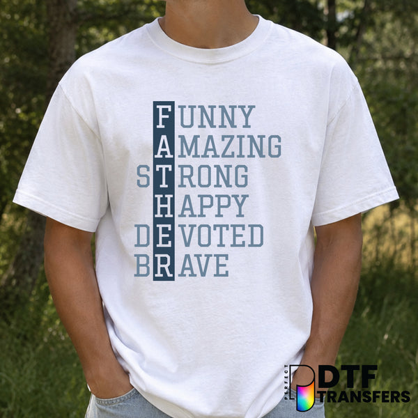 DAD Protector Provider Teacher Hero Fixer Listener Friend Mentor – Father's Day DTF Transfer – by Perfect DTF Transfers –...