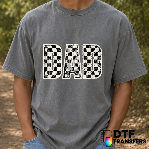 DAD SINCE 1960 Retro Checkered – Father's Day DTF Transfer (view 1 of 2) – by Perfect DTF Transfers – Premade DTF Transfer...