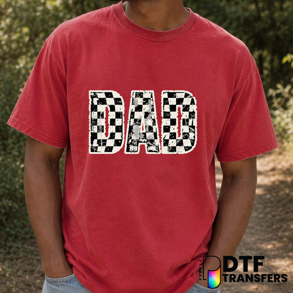 DAD SINCE 1960 Retro Checkered – Father's Day DTF Transfer (view 2 of 2) – by Perfect DTF Transfers – Premade DTF Transfer...
