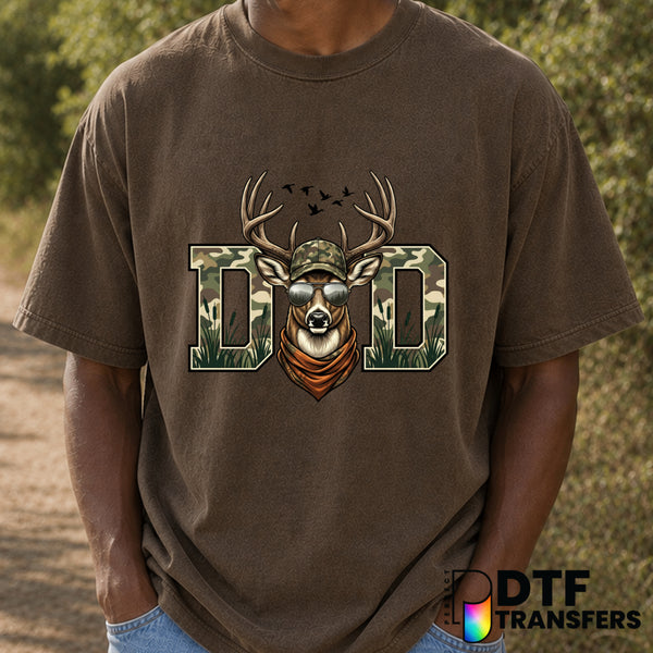 DAD The Deer Hunter – Father's Day DTF Transfer (view 1 of 2) – by Perfect DTF Transfers – Premade DTF Transfers – Father'...