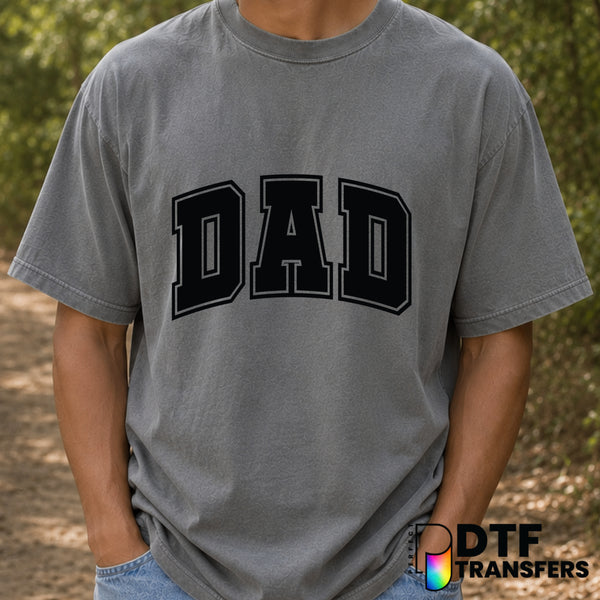 DAD Varsity Arch – Father's Day DTF Transfer (view 1 of 2) – by Perfect DTF Transfers – Premade DTF Transfers – Father's D...