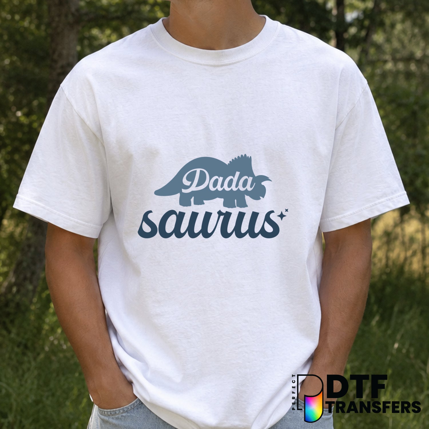 Dadasaurus – Father's Day DTF Transfer – by Perfect DTF Transfers – Premade DTF Transfers – Father's Day, Dad
