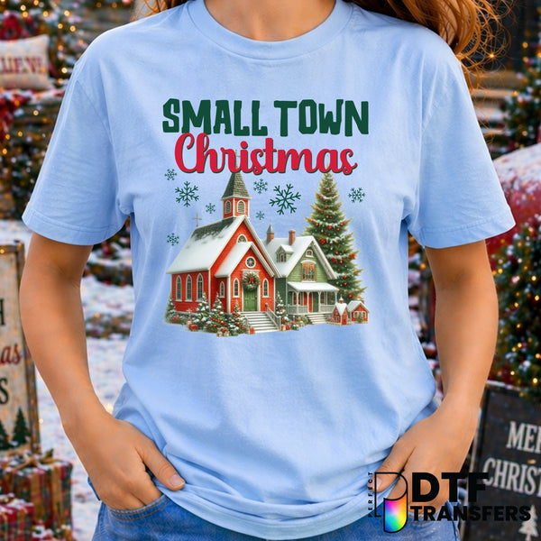 Small Town Christmas Scene – DTF Transfer