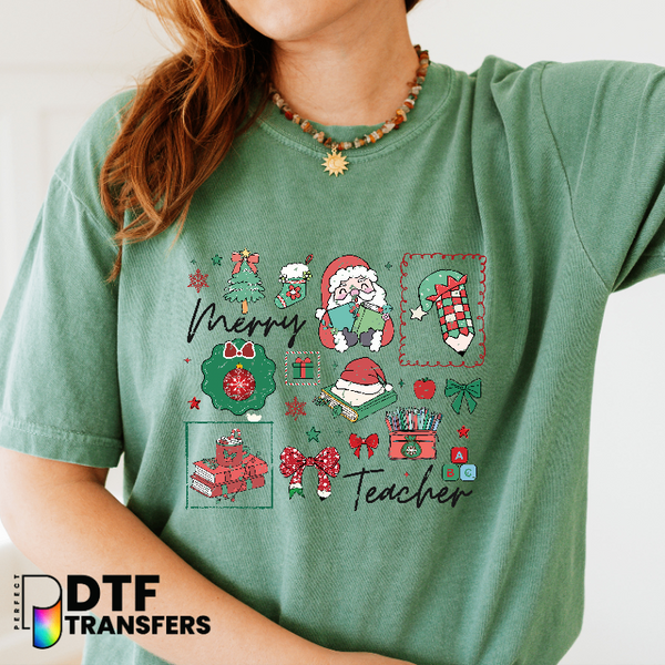 Merry Teacher – Teacher DTF Transfer