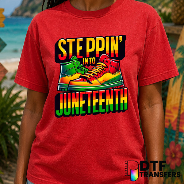 Colorful High-Top Silhouette – Black History Month DTF Transfer