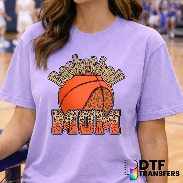 Basketball Mom Arch Leopard Glitter – DTF Transfer