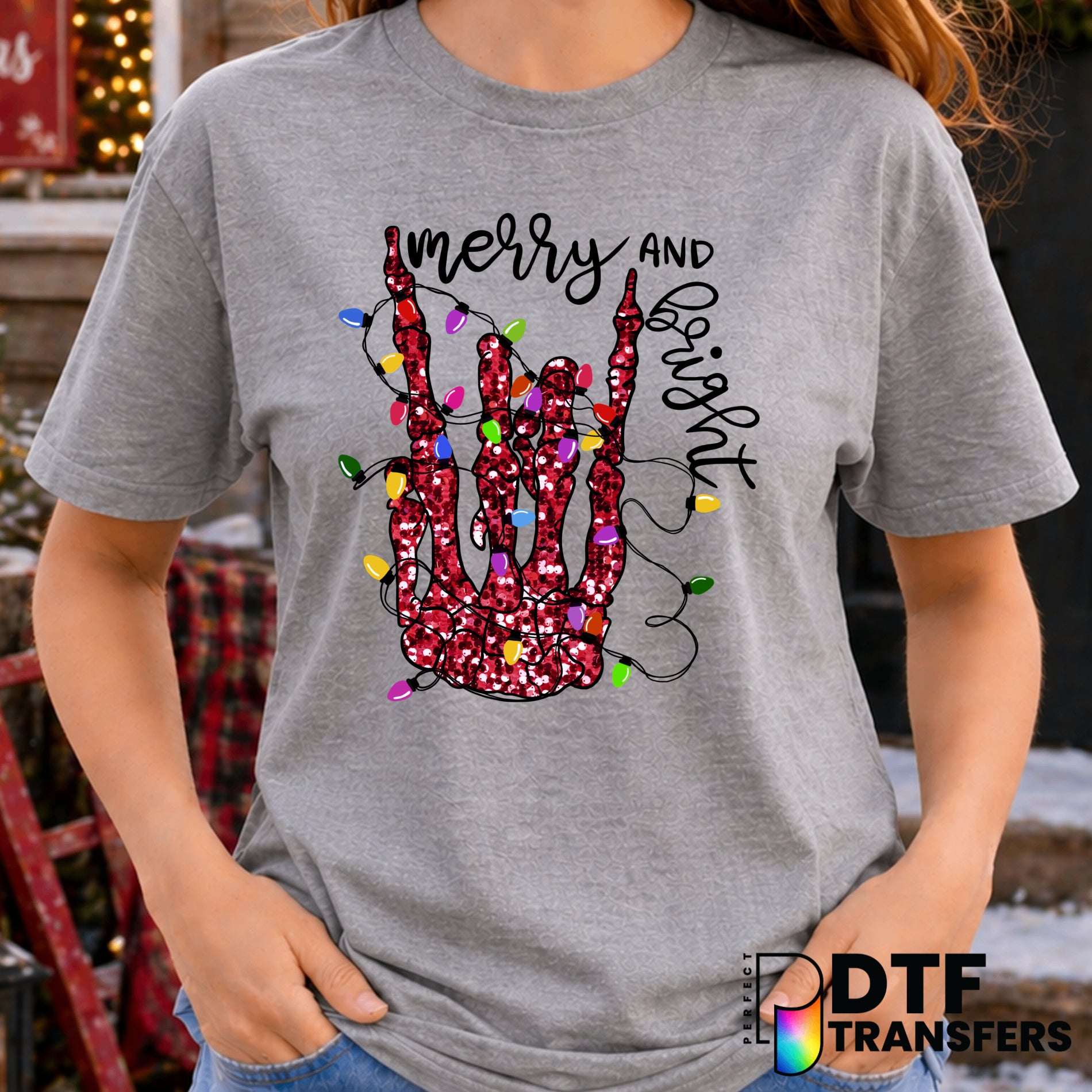 Merry and Bright – Christmas DTF Transfer