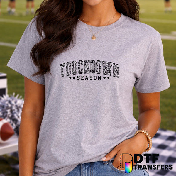 Touchdown Season Leopard Print – Football DTF Transfer
