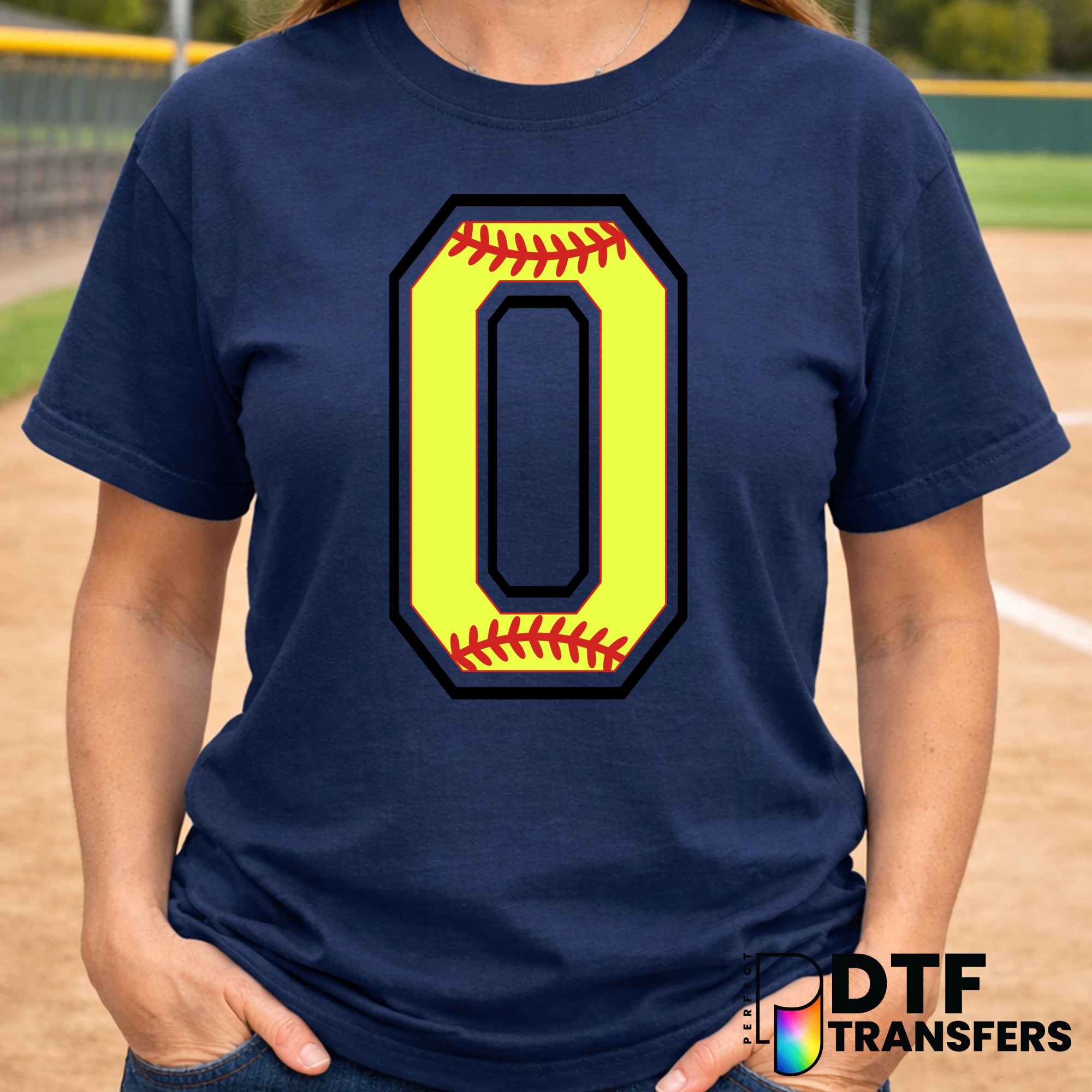 Softball Number 0 – Softball DTF Transfer