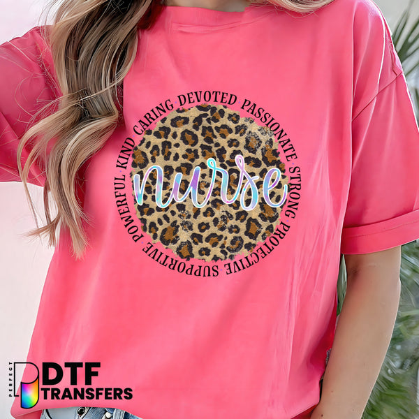 SCHOOL NURSE EST. 2023 Leopard Print – School Nurse DTF Transfer