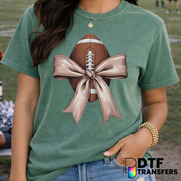 Love Football Coquette Bow DTF Transfer